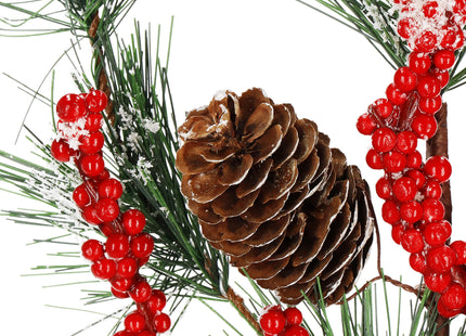 Kersttak | Decoratie | Rood | Middenstuk | 58 cm