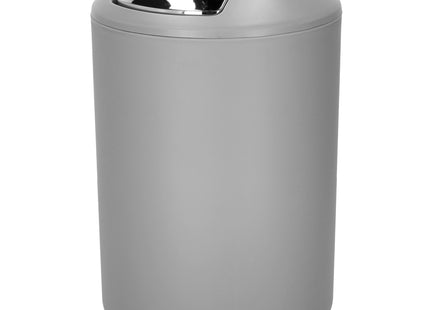 Badkameraccessoiresset - Prullenbak - Toiletborstel - Zeepdispencer - Tandenborstelbeker - Zeepbak - Mok - Grijs