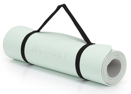 Actiget® Yogamat - Extra Dik - Inclusief Draagriem - 183 x 61 x 0.6 CM - Mint - TPE