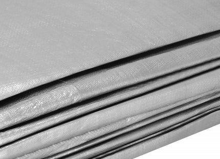 Afdekzeil | Dekzeil | Zeildoek | Waterdicht | PVC | 8 x 5 m | 210 g/m2 | Grijs/Bruin