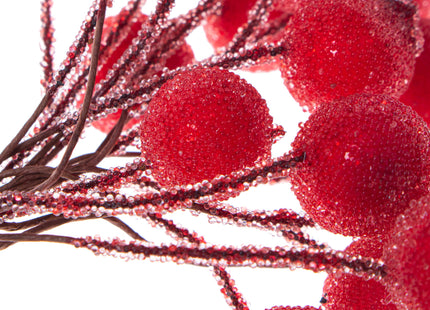 Kunstdecoratielijsterbes - 100 Draden - 200 Lijsterbesbollen - Rood