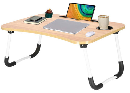 Laptoptafel | Bedtafel | Tablethouder | Laptopstandaard | 60 x 40 cm | Houtimitatie