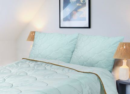2-in-1 Dekbed - 140 x 200 cm - Seladongroen - Dekbed zonder overtrek - Anti Allergie & Ademend - All Year Dekbed - Zomerdekbed & Winterdekbed