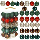 Kerstballen | 30 Stuks | 6 cm | Bruin/Groen/Rood/Goud