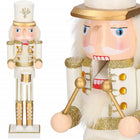 Notenkraker Kerst | 38 cm | Wit/Goud