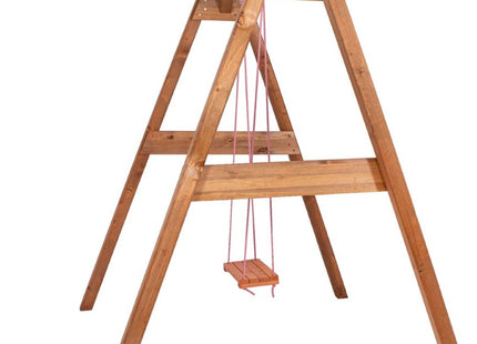 Schommel | Kinderschommel | Hout | Inclusief Frame | Maximale Belasting 40 kg | Bruin