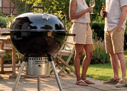 Houtskoolbarbecue - Kogelgrill - Op Wielen - BBQ - Grill - Draagbaar - Uitklapbaar - Camping - Zwart - 47 cm