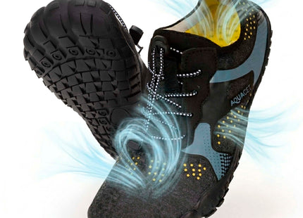 Waterschoenen - AQUA Shoes - Sneldrogend - Rubber - Unisex - Zwart/Blauw - Maat 42