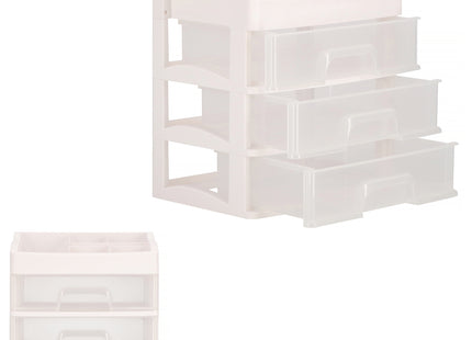 Make Up Organizer | Sieradendoos| Meerdere vakken | Lade Kast | Wit| 31x26,5x19,5 cm