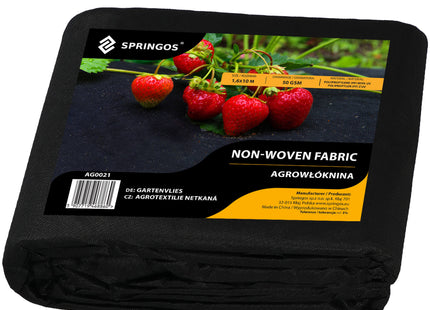Worteldoek - Anti -Onkruid - Beschermfolie - 50g - 1,6X10 M - Zwart