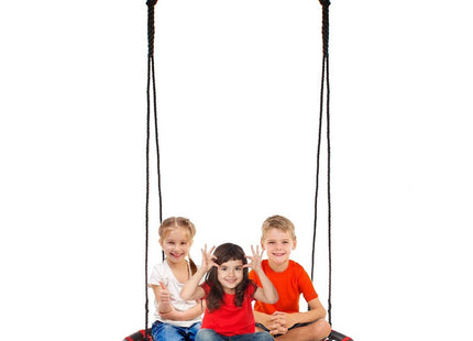 Nestschommel | Kinderschommel | Ø110 CM | Max 100 KG | Zwart/Rood