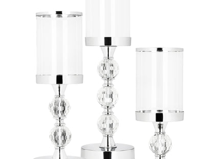 Kandelaars | Zilver | Metaal | Kunststof |  Set Van 3 | 28/35,5/41
