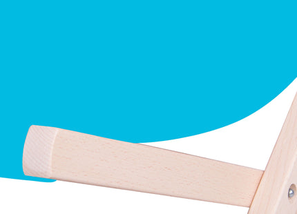 Strandstoel - Verstelbaar - Beukenhout - Hangemaakt - Blauw
