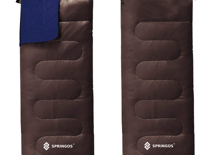 Slaapzak | Wandel Slaapzak | Dekenmodel | Capuchon | Inclusief Draagtas | 220x80 cm| Bruin