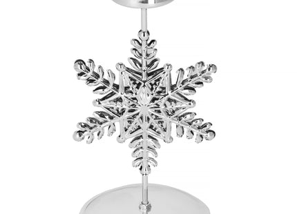 Kandelaar | Kaarshouder | Lichtkaarshouder | Sneeuwvlok | Zilver