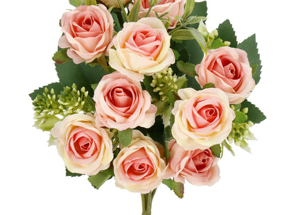 Kunstboeket - Sierboeket - Decoratief - Rozen - Decoratief -Rood - 10 Stuks - 29 cm