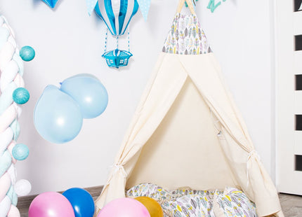 Tipi Tent | Wigwam Speeltent | 120x100x180 cm | Met Mat en Kussens | Veren