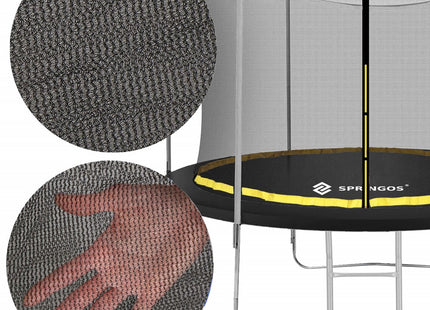 Trampoline | Trampoline met veiligheidsnet | Tuin | 245 cm | Zwart/Geel