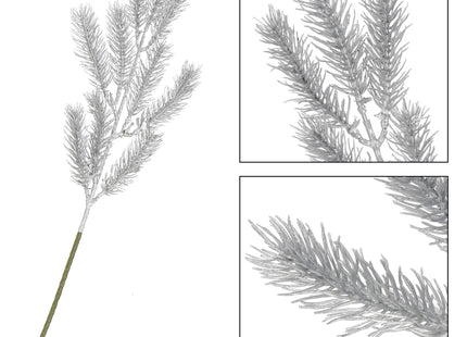Kersttak | Decoratie | Zilver | 47 cm