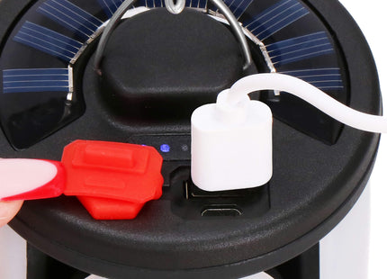 Campinglamp - Zonne - Energie - Led - Powerbank - 150 W - Wit/Zwart