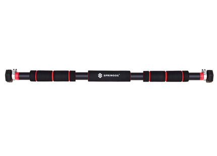 Pull Up Bar - Optrekstang - Staal - Zilver - Rood - Zwart -  80-130 CM - 300KG