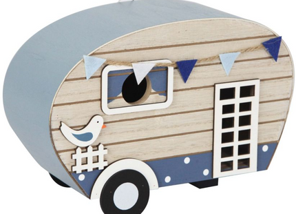 Vogelhuis - Vogelvoederplek - Staand - Camper - Vakantie - Zee -  Meerkleurig - 23,5 x 10 x 16,5 cm