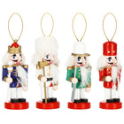 Notenkraker Kerst | Houten Soldaat | Kerstversiering | 4 Stuks | Multicolor | 10 cm