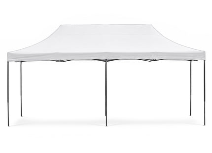 Partytent - 600x300x310xcm - Hoogte Verstelbaar - PVC - Polyester - Harmonica- Frame - Wit