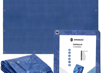 Afdekzeil | Dekzeil | Zeildoek | Waterdicht | PVC | 6 x 4 m | 60 g/m2 | Blauw
