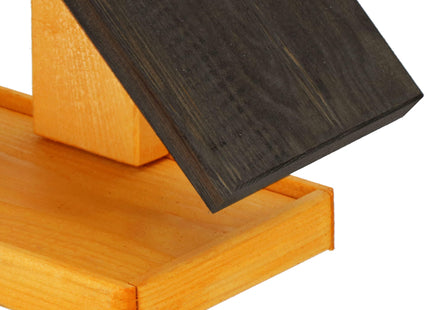 Vogelvoederhuisje - Vogelvoederplek - Vogelvoeding - Staand - Bruin - Zwart - 12,5 x 31 x 21,5 cm
