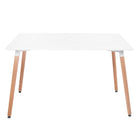 Eettafel - Scandinavische Stijl - Woonkamer - Eetkamer - Wit - Rechthoekig - 120x80x74 cm