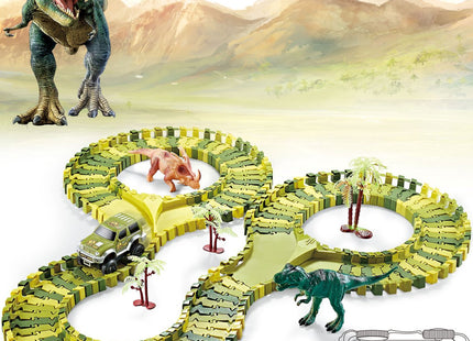 Dino Racebaan | Inclusief Jeep | 120 Delen | Groen