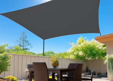 Schaduwdoek | Zonnezeil | Rechthoek | 4 x 2 m | 90% Schaduw | Grafiet | 160 g/m²