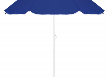 Parasol | Strand Parasol | Parasols | Opvouwbaar | Kantelbaar | 180 cm | Blauw/Wit