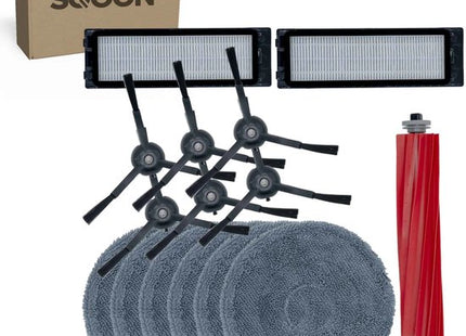 SQOON® vervangingsset geschikt voor Roborock Qrevo serie - 15-delige onderhoudskit voor robotstofzuigeronderhoud