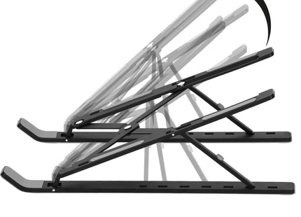 Laptopstandaard - Opvouwbaar - Standaard - Metaal - Zwart