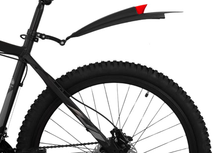 Spatbordenset Voor Mountainbike  - Spatborden Fiets  - Voorwiel - Achterwiel - 2-delige Set - Kunststof - Metaal - Zwart