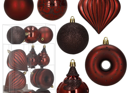 Kerstballen | 12 Stuks | 6 cm | Rood