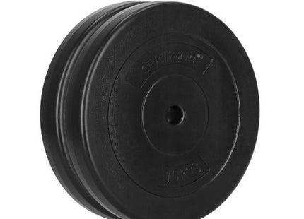Halterschijven | 2 x 15 kg | Kunststof | Zwart