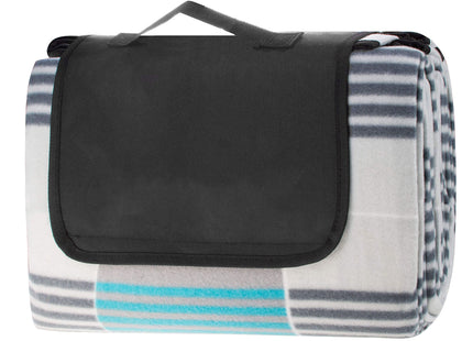 Picknickkleed | Picknickdeken | Buitenkleed | Picknick | 200 x 150 cm | Grijs/Blauw/Wit