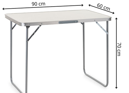 Campingtafel - Vouwtafel - Inklapbaar - Opvouwbaar - 90x60x70 cm - Wit