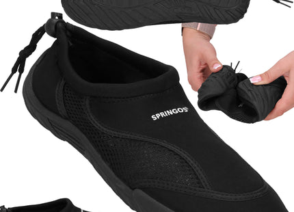 Waterschoenen - AQUA Shoes - Sneldrogend - Rubber - Unisex - Zwart - Maat 42