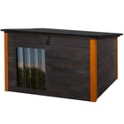 Hondenhuis - Hondenhok - Dog House - Geïsoleerd - Voor Buiten - Weersbestendig - Hout -Grijs - Bruin