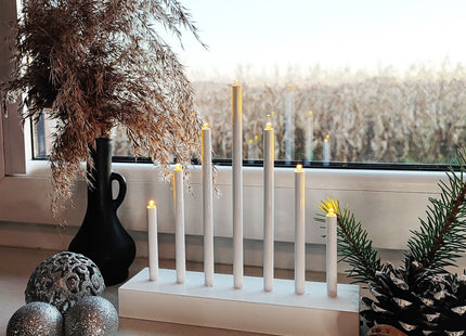 LED Kaarsenbrug | Batterijen | Wit | Warm Wit