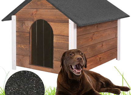 Hondenhuis - Hondenhok - Geïsoleerd - Voor Buiten - Weersbestendig - Hout -Bruin