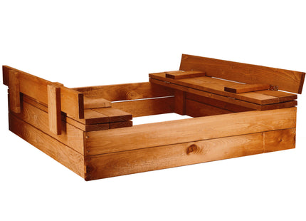 Zandbak - Met Deksel - Met Bank - Inclusief Gronddoek  - Geïmpregneerd - 98 x 94 CM