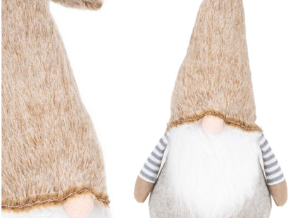 Kerstkabouter - Kerstdwerg - Kerstversiering - Grijs - Bruin -  52 cm