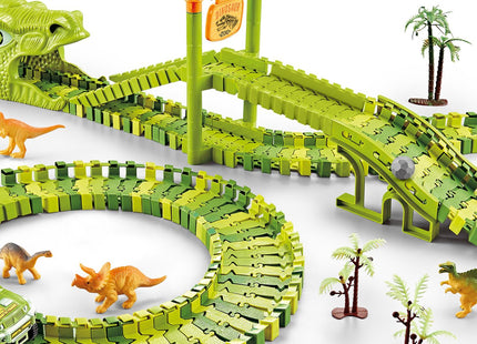 Dino Racebaan | Inclusief Jeep | 168 Delen | Groen