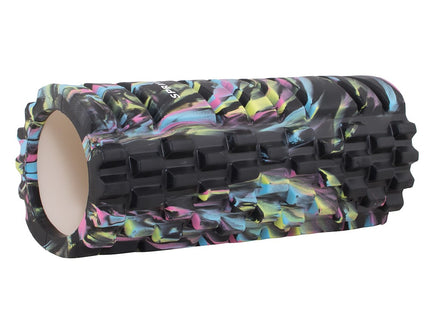 Foam Roller | Massage Roller | Trigger Point Massage | Fitness | Medium Hardheid | 33 cm | Zwart/Blauw/Roze/Geel