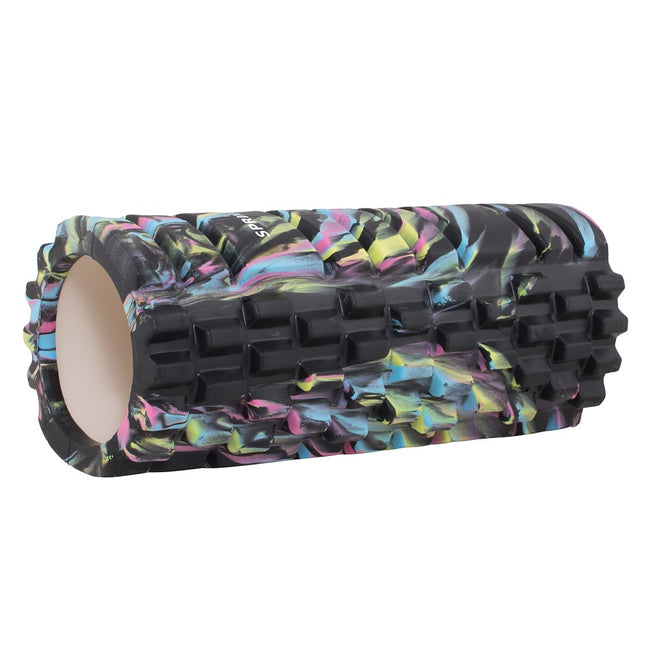 Foam Roller | Massage Roller | Trigger Point Massage | Fitness | Medium Hardheid | 33 cm | Zwart/Blauw/Roze/Geel